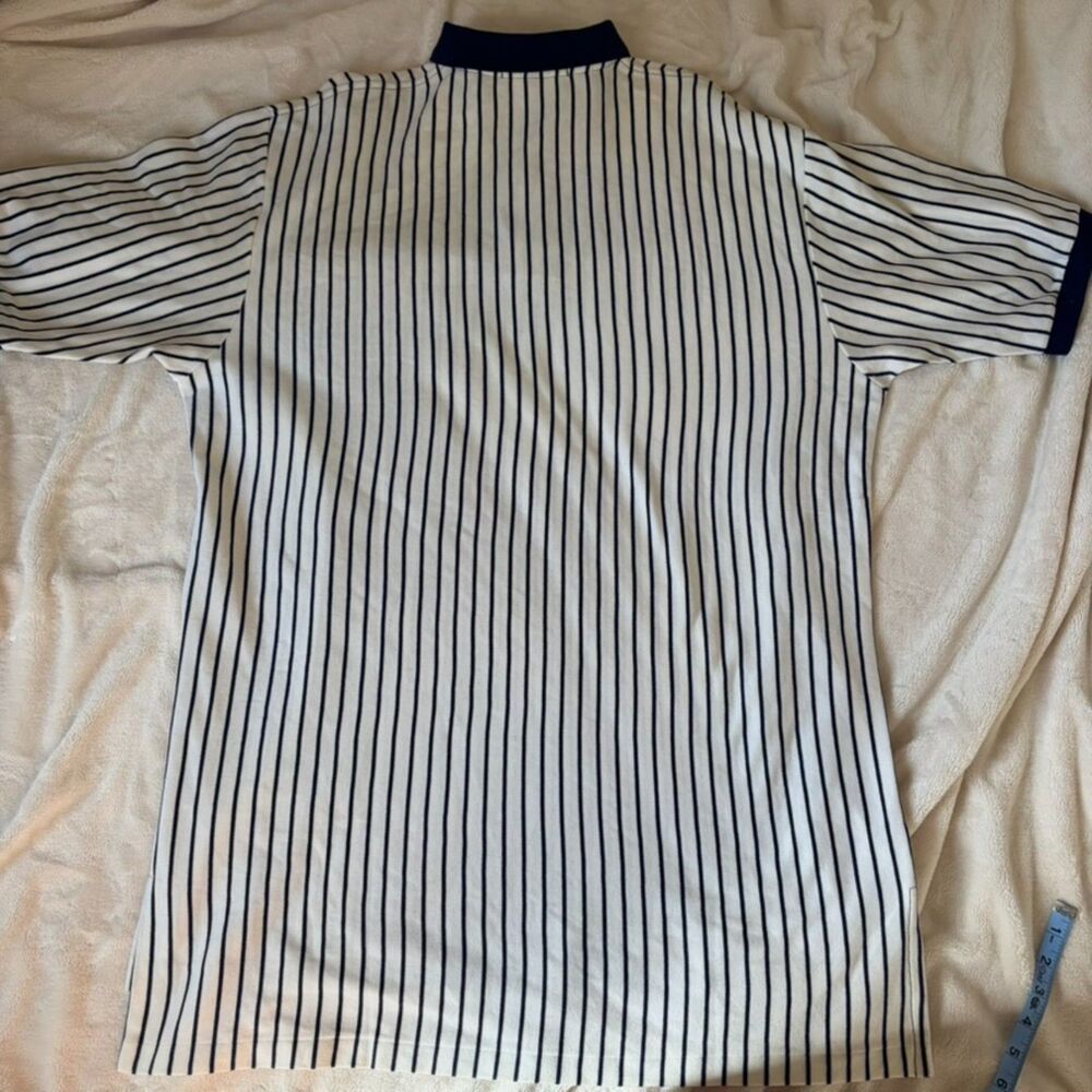 Polo Ralph Lauren Navy White Striped Polo Shirt Size XL Mens 100% Cotton - Picture 2 of 7